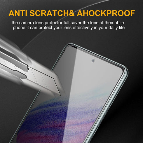 3 Pack Privacy Screen Protector for Samsung Galaxy A53 With 3 Pack Camera Lens Protector, Anti Spy Tempered Glass 9H Hardness, Black Protector Ant...