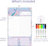 Clever Clean Dry Erase Chores Chart for Kids, Reusable Reward Chart Chart, Non-Magnetic Kids Chore Board Clings to Any Smooth Surfaces, 6 Whiteboa...