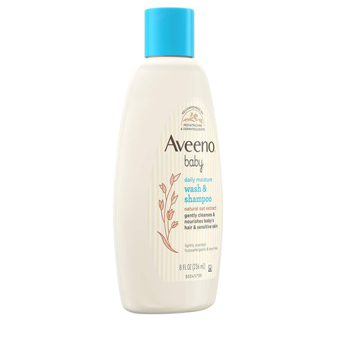 Aveeno Baby Wash & Shampoo for Hair & Body, Tear-Free, Fresh, 8 Oz...