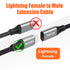AGVEE 2 Pack 6.6ft Lightning Extension Cable, Braided Female to Male Extender Full Function Cord Compatible with iPhone iPad, Data Sync Video Audi...