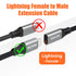 AGVEE [2 Pack 3.3ft Extension Cable Braided Female to Male Lightning Extender Cord Compatible with iPhone Pad Charger, Data Sync Video Audio & Cha...
