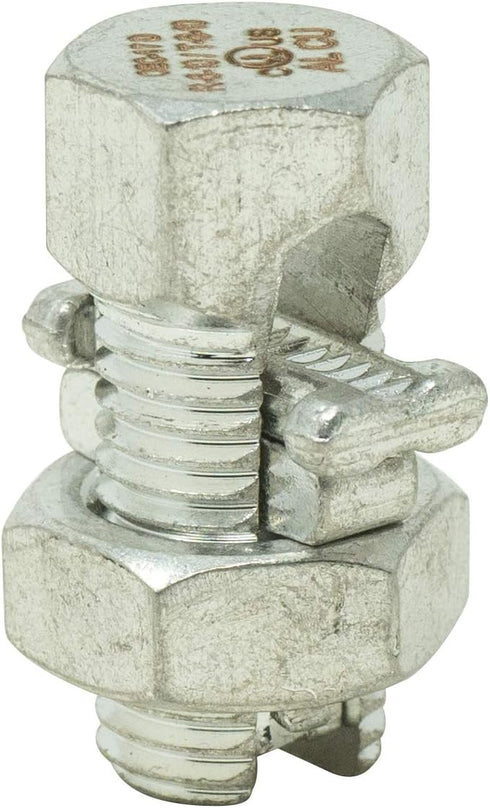 Southwire SB6-10CPDQ2 2PK Split Bolt Connector 6 10 STR Dual-Rated for use with Copper & Aluminum Conductors, 2 Pack, Gray, 2 Piece...