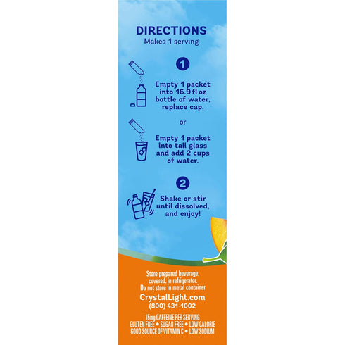 Crystal Light On The Go Peach Mango Green Tea, 10 CT...