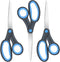Left Handed Scissors, 8 Inch, Lefty Stainless Steel Sharp Blade Soft Comfort-Grip Handles Blunt Scissors for Adults School Student Kids(3 Pack)...