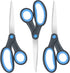 Left Handed Scissors, 8 Inch, Lefty Stainless Steel Sharp Blade Soft Comfort-Grip Handles Blunt Scissors for Adults School Student Kids(3 Pack)...