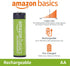 Amazon Basics 12-Pack Rechargeable AA NiMH Performance Batteries, 2000 mAh, Recharge up to 1000x Times, Pre-Charged...