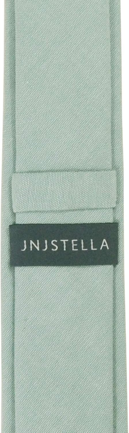 Men's Cotton Solid Skinny Necktie 2" Tie...