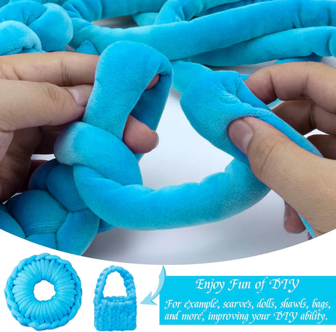 Thick Chunky Yarn for Arm Knitting Jumbo Tube Yarn Soft Chunky Knit Blanket Yarn, Velvet Yarn for Crocheting Handbags Hand Knitting Pet Bed Rugs P...