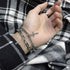 YERTTER Punk Gothic Cross Bangle Bead Bracelet Female Hand Jewelry for Women Bracelets Jewelry Gift for Teen Girls...