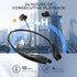 Neckband Bluetooth Headphones, Around The Neck Headphones 24H+ Playtime, Bluetooth Headsets with Call Vibration, Shark Jaw Design Wireless Earbuds...