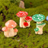 Miniature Fairy Garden Accessories, 8 Pcs Miniature Mushroom Figurines Cake Toppers Micro Landscape Garden Decoration for DIY Miniature Craft Deco...