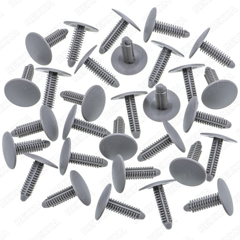 Rexka 30pcs Quarter Headlining Trim Panel Retainer Clips 15006827 Gray Nylon for GM Chevy Trucks Pickup Yukon H2 Escalade Tahoe Suburban 1500 2500...