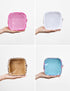Clear Cosmetic Bag Mini Makeup Bag Transparent Toiletry Bag Travel Makeup Bag Small Pouch with Clear Interior Pocket and D-ring (Mini, Tropical)...