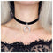 Punk Moon Leather Choker Necklace Black Leather Cord Necklace Silver Moon Pendant Necklace Gothic Velvet Collar Necklace Chain Jewelry for Women a...