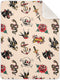 Old School Tattoo Baby Blanket Cotton Cozy Throw Blanket Warm Nursery Swaddle Receiving Toddler Blankets 30" x 40...