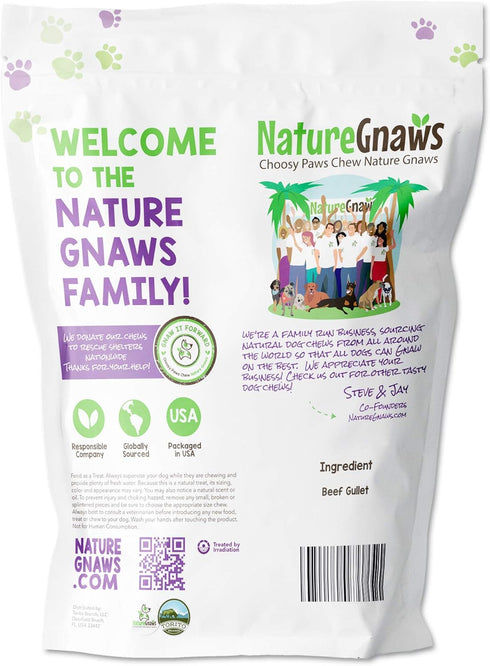 Nature Gnaws - Beef Jerky Springs for Dogs - Premium Natural Beef Gullet Sticks - Simple Single Ingredient Tasty Dog Chew Treats - Rawhide Free 7-...