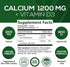 Calcium 1200 mg with Vitamin D3, Calcium Supplement Vitamins, Supports Bone Strength, Teeth & Immune System, Calcium Supplements for Women & Men, ...