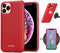 iPhone 11 Pro Max Case Fit Magnetic Car Mount & Wireless Charging, Premium PU Leather Phone Back Cover, Slim Full-Body Protective Hybrid Bumper fo...