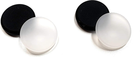 Button Covers Prevent Shirt Holes (4-Pack, Black & Clear)...