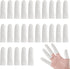 100PCS Finger Cot White Breathable Cotton Finger Condoms Elastic Fingertip Gloves Thumb Bandages Tubular Gauze, Finger Protectors for Finger Tips,...