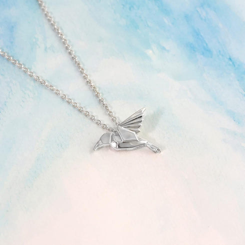Boma Jewelry Sterling Silver Origami Bird Necklace, 16 inches...