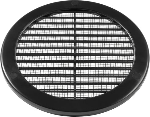 5Pack ø6" Inch Black Plastic Round Soffit Vent - Air Vent Louver - Grille Cover - Built-in Screen Mesh - HVAC Ventilation - Fresh Air Exchange in ...