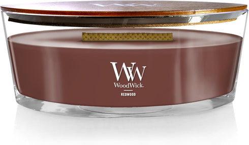 Woodwick Ellipse Scented Candle Redwood 16oz Up to 50 Hours Burn Time...