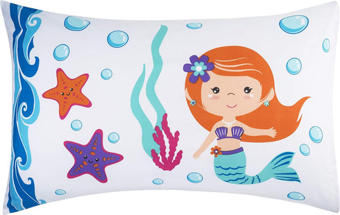 Everyday Kids 2-Pack Standard Size Pillowcases fit Pillows 20 x 26” -100% Soft Breathable Microfiber - Perfect for Toddler Little Girl Twin/Full S...