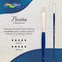 Silver Brush Limited 19024 Bristlon Bright Brush for Acrylic and Oil Painting, Size 4, Long Handle...