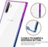SALAWAT Galaxy Note 10 Case, Clear Galaxy Note 10 Case Cute Gradient Slim Phone Case Cover Reinforced TPU Bumper Shockproof Protective Case for Sa...