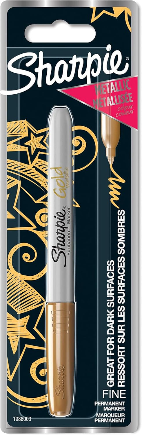 Sharpie Metallic Permanent Markers | Fine Point for Bold Details | Gold | 1 Marker Pen...