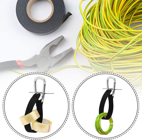 3 Pieces Tape Thong for Tool Belts Electrical Tape Holder Strap Polyester Electrical Tape Chain Strap Electrical Contractor Tool Belt for Pouch Ba...