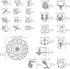 Aleks Melnyk No.29 Metal Journal Stencil, Zodiac Circle Symbols, Stainless Steel Stencil 2 PCS, Template for Wood Burning, Pyrography, Engraving, ...
