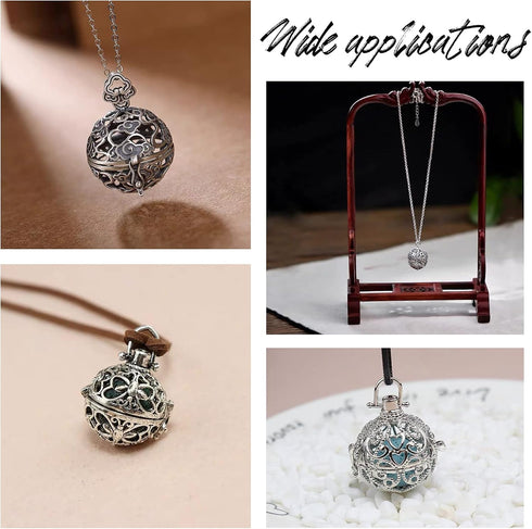 arricraft 10pcs Cage Pendants, Brass Locket Charms, Chime Ball Pendants, Locket for Necklaces Jewelry Making Supplies-Antique Silver...