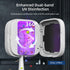UV Toothbrush Sanitizer Holder, Portable Toothbrush Cleaner Case with Magnetic Holder, Rechargeable Home & Travel UV Toothbrush Covers, Heating Fu...