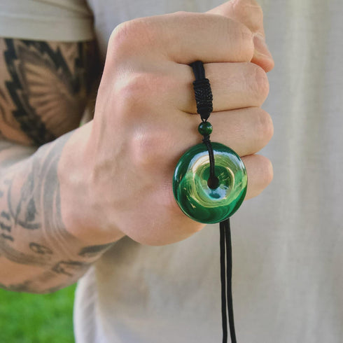 Malachite Necklace Natural Malachite Stone April Birthstone Necklace Azurite Malachite Crystals Pendant Healing Aura Reiki Spiritual Jewelry...