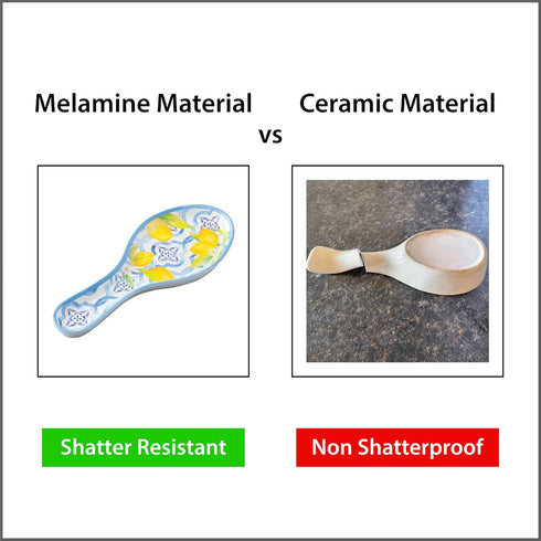UPware Melamine Spoon Rest Spoon Holder Kitchen Utensil Holders 9.625 Inch for Kitchen Counter Dining Table (Lovely Lemons)...