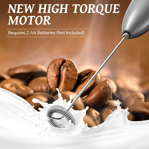SIMPLETaste Milk Frother Handheld Battery Operated Electric Foam Maker, Drink Mixer with Stainless Steel Whisk for Cappuccino, Bulletproof Coffee,...