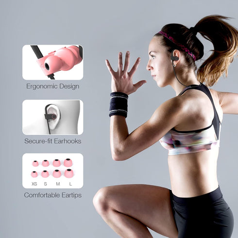 Boean Bluetooth Headphones, Bluetooth Earphones for Women, Girls, Bluetooth 5.3 Running Headphones IPX7 Waterproof with 15 Hrs Playtime Running Sp...