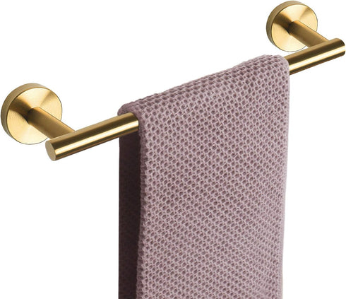 NearMoon Bathroom Towel Bar, Bath Accessories Thicken Stainless Steel Shower Towel Rack for Bathroom, Towel Holder Wall Mounted (1 Pack, Brushed G...
