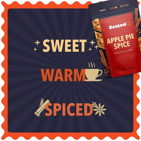 Apple Pie Spice - XL 6 oz Bag - Zested Autumn-Inspired Natural Spice Blend - Gluten-Free and Nut-Free - Goes Great on Snacks, in Baked Treats, and...