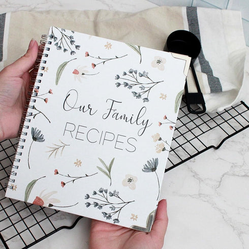 Blank Recipe Book To Write In Your Own Recipes - Family Recipe Journal to Create Your Own Cookbook - 100 Page Empty Spiral Recipe Notebook - Hardc...