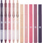 Aesthetic Highlighters and Gel Pens with Black Ink And Soft Tip, No Bleed Dry Fast Easy to Hold, for Bible Journaling Planner Notes School Office ...