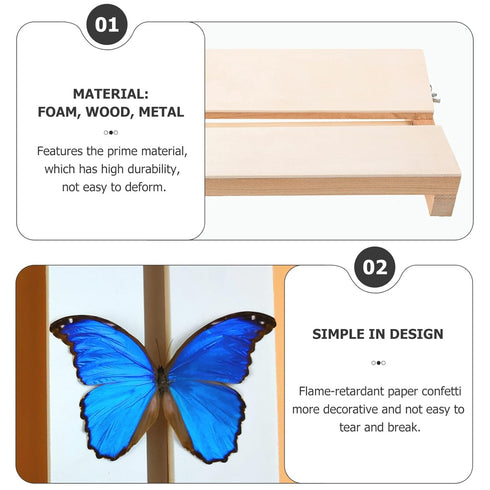 Yardwe Specimen Display Board Pinning Board Adjustable Labs Boards Butterfly Mounting Specimen Spreading Wings Board for Science Education...