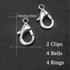 4 Sets Cat Bell for Dog Collar Charm Training Pet Pendant Accessories with 2 Pack Stainless Steel Dog Tag Clips(2 X-Small Pink)...
