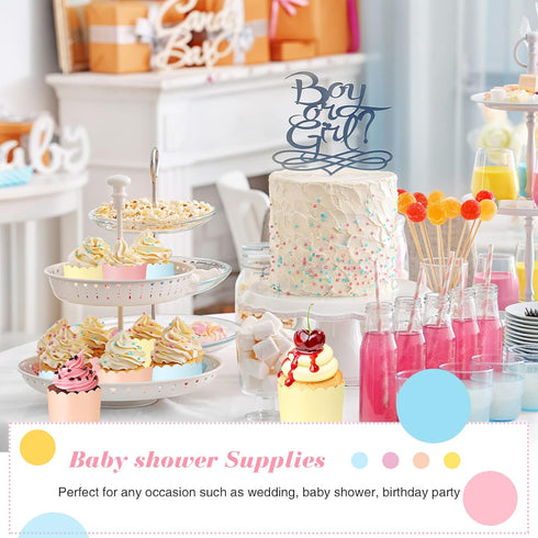 100 Pieces Baking Cups Cupcake Wrappers for Muffins 5.5 oz Multi Color Baking Cups for Desserts Baby Showers Birthday Party Celebrations (Pastel C...