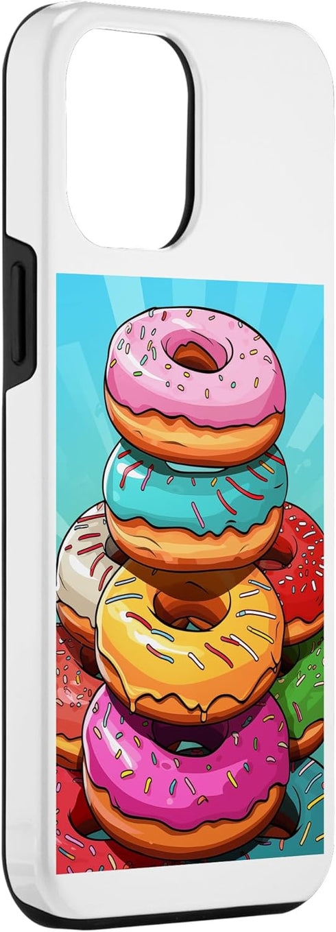 iPhone 12 Pro Max Doughnuts Pop Art Vintage Retro Baking Bakery Bakery Bakery Goods Case...