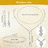4Pcs Bridal Teardrop Necklace Dangle Earrings Rhinestone Bracelet Set Silver Wedding Jewelry Set for Women for Wedding Party...