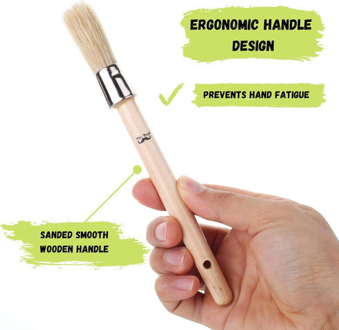 Mr. Pen- Chalk Paint Brush, 0.7 Inch, Wax Brush, Round Paint Brush, Wax Brush, Chalk Paint Brushes for Furniture, Chalk Paint Brushes, Wax Brush C...