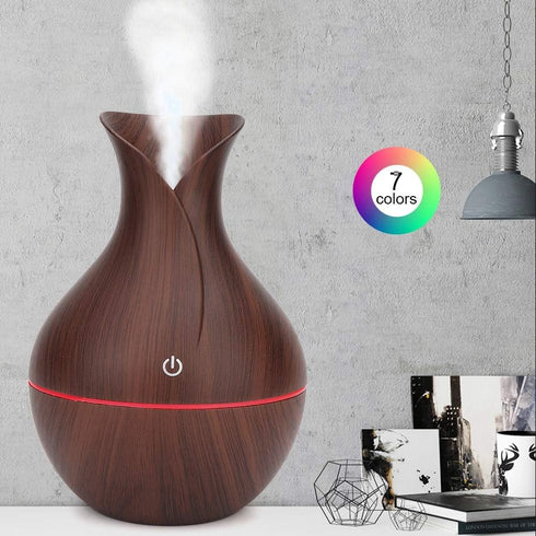 Humidifiers High Capacity Cool Mist Humidifier,for Bedroom,Babyroom, Living Room, Humidifiers (Dark Wooden Grain)...